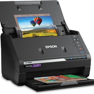 Epson FastFoto FF-680W Wireless High-Speed Photo and Document Scanning System, Black