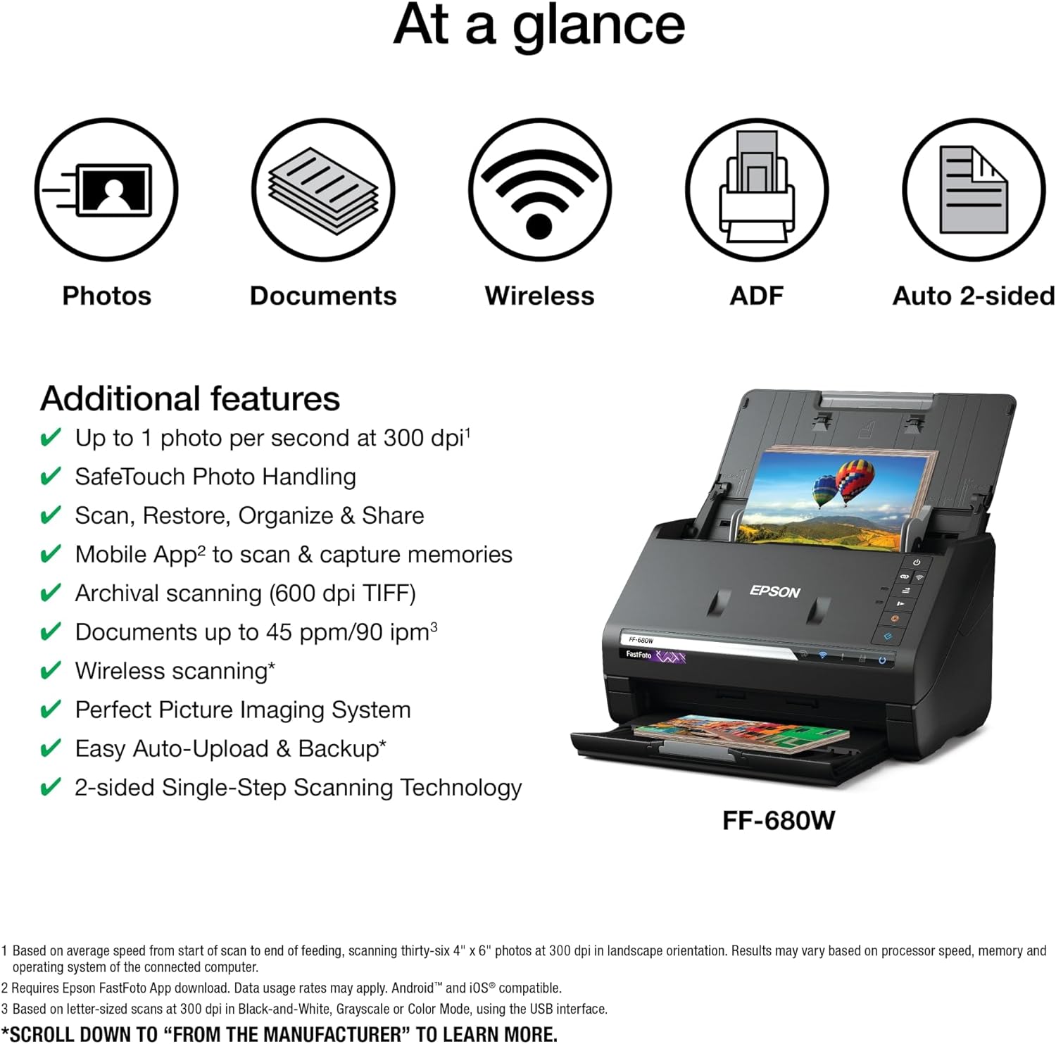 Epson FastFoto FF-680W Wireless High-Speed Photo and Document Scanning System, Black - Image 5