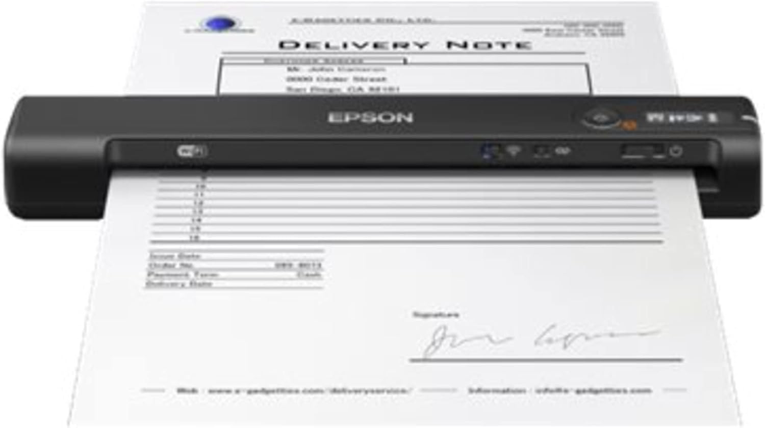 Epson Workforce ES-60W Wireless Portable Sheet-fed Document Scanner for PC and Mac 10.7" x 1.9" x 1.4" - Image 7