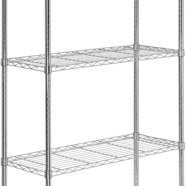 Honey-Can-Do 5-Tier Heavy Duty Adjustable Shelves, Metal Storage Rack with 200-lb Shelf Capacity, Chrome, 14" W x 36" L x 72" H
